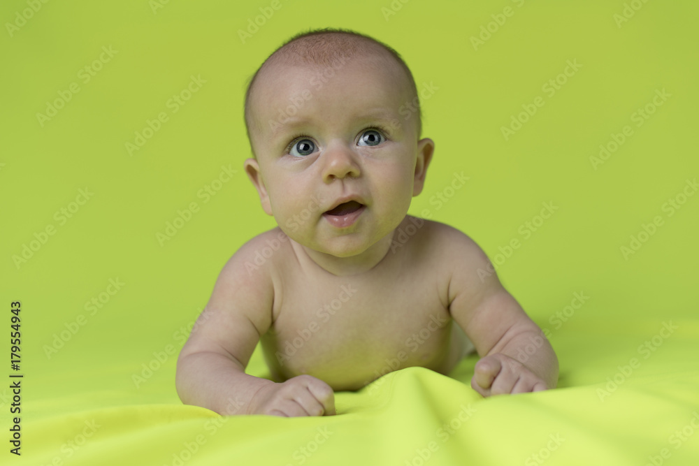Little baby girl laughing
