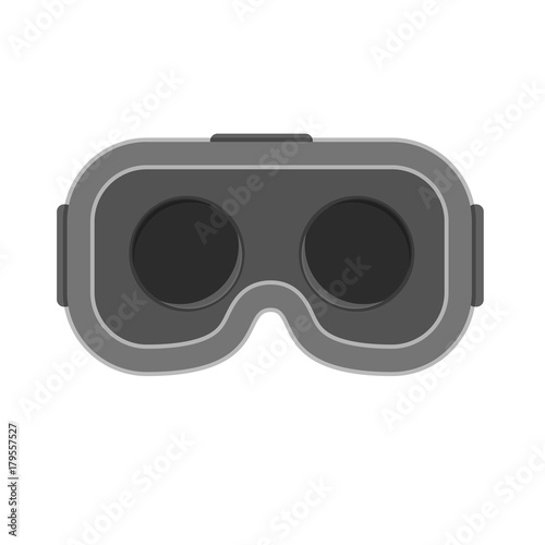 VR Virtual reality glasses headset, AR augmented reality, MR mixed reality. Vector illustration colorful isolated on white background