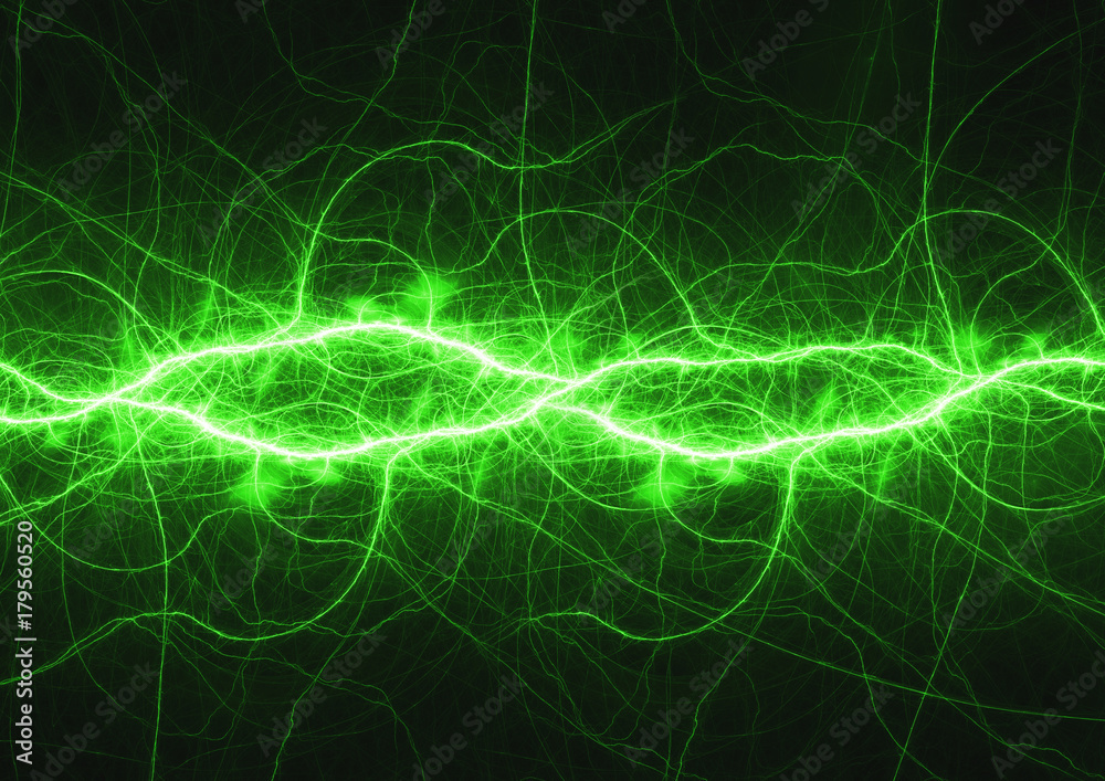 Abstract green energy, lightning background Abstract green energy, lightning background