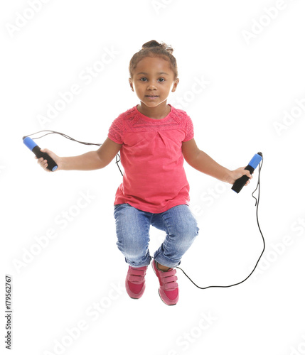 Cute African American girl ...