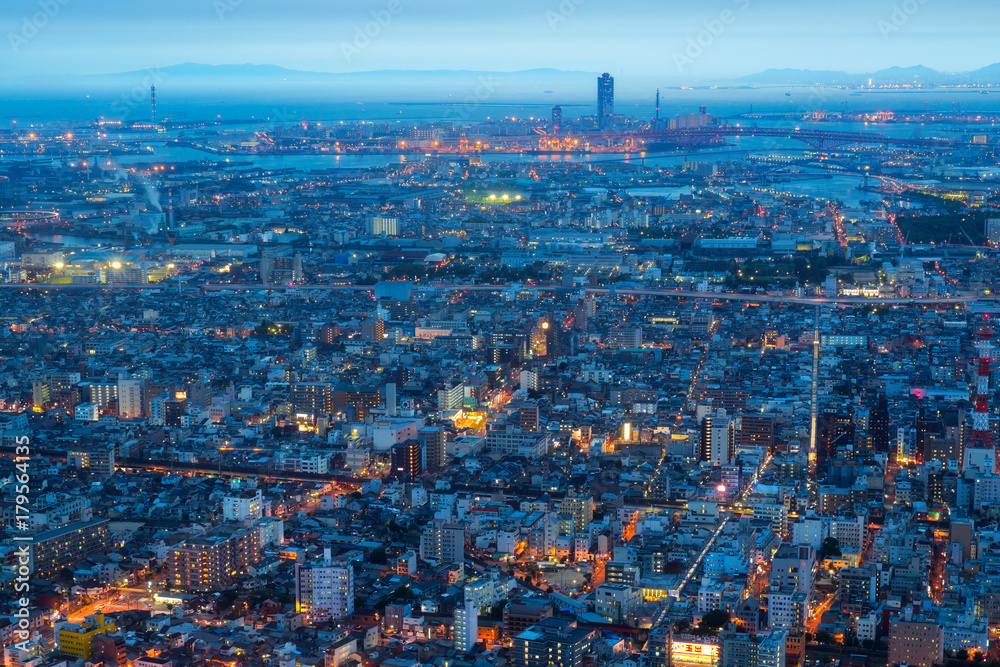 Osaka city and skyline