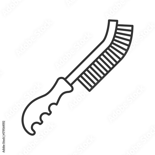 Wire brush linear icon