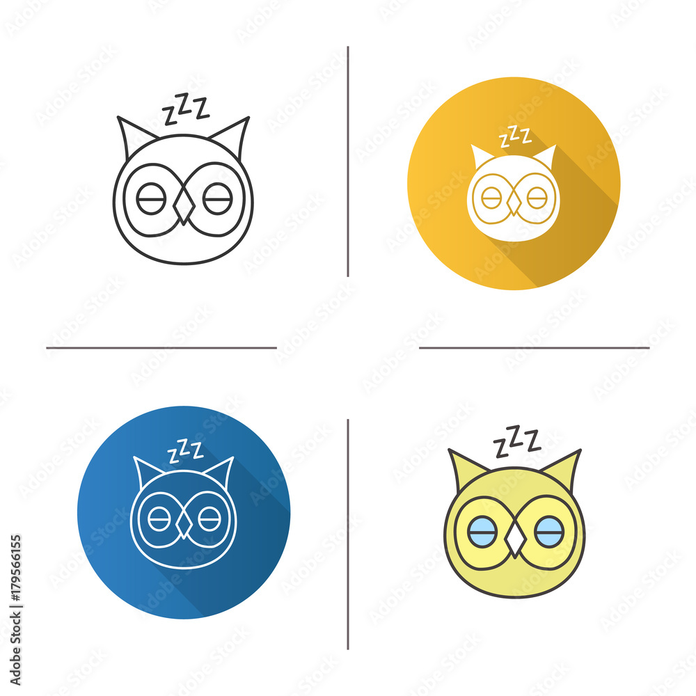 Sleeping owl icon
