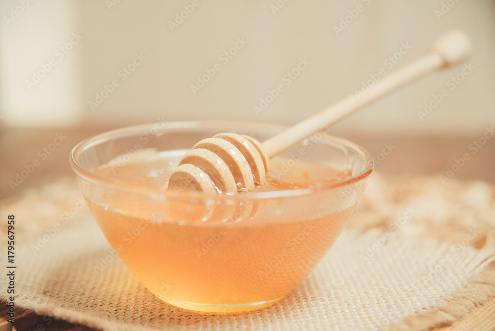 Jar of Honey with Honey Dipper Jar of Honey with Honey Dipper