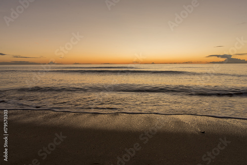 The coast of Benicasim at sunrise  Castellon