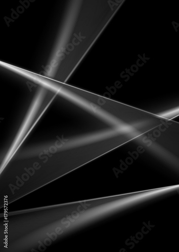 Black and white monochrome smooth lines abstraction