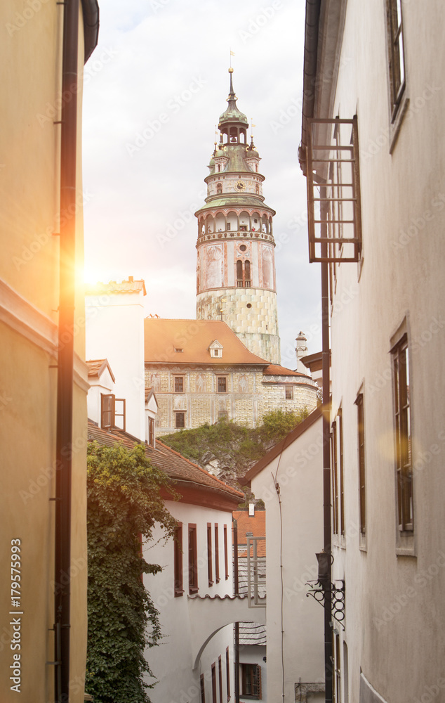 Fototapeta premium historic castle in Cesky Krumlov. Czech Republic...