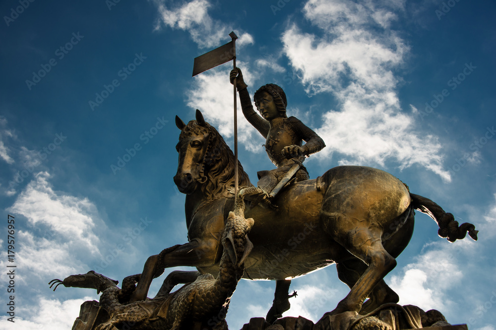 Naklejka premium Statue des Hl. Georg (Socha sv. Jiří) , Prag 