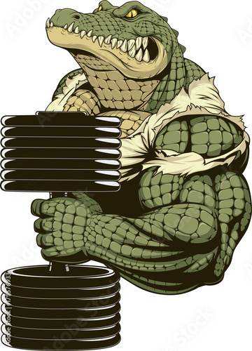 .Ferocious strong crocodile