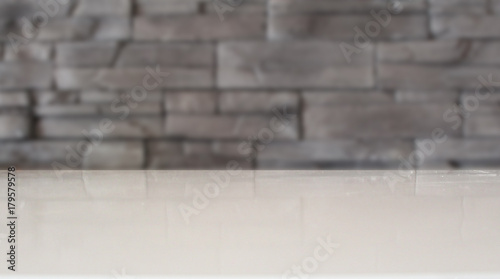 table and the stone wall