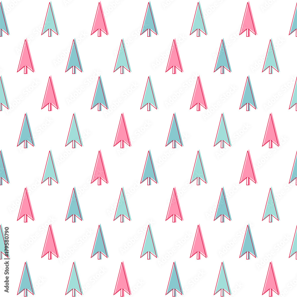 Seamless pattern of Christmas tree vector. Pattern for wrapping paper, design card, wallpaper, album, scrapbook, holiday wrapping paper, fabric, print, t shirt etc Seamless pattern of Christmas tree vector. Pattern for wrapping paper, design card, wallpaper, album, scrapbook, holiday wrapping paper, fabric, print, t shirt etc