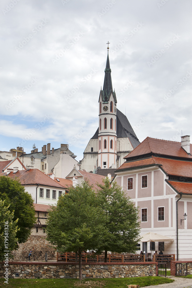 Cesky Krumlov. Czech Republic. Panorama of city