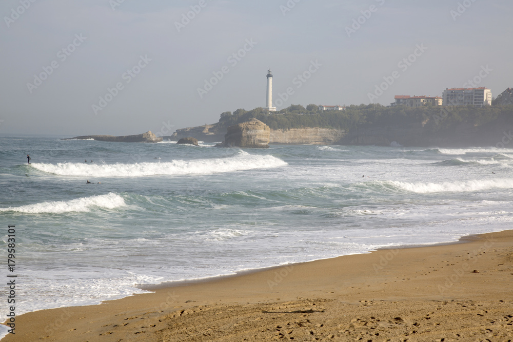 Sufer on Beach; Biarritz