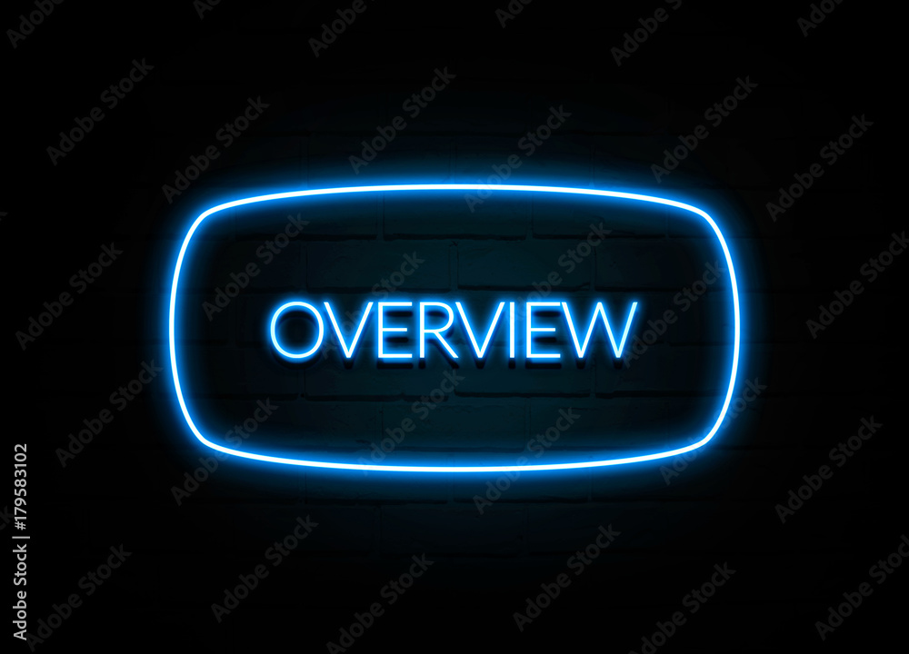 Overview  - colorful Neon Sign on brickwall
