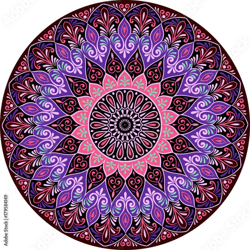 Drawing of a floral mandala
