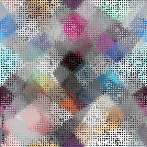 Seamless background pattern. Imitation of a texture of rough canvas painted with paint.