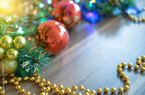 Christmas decorations and background