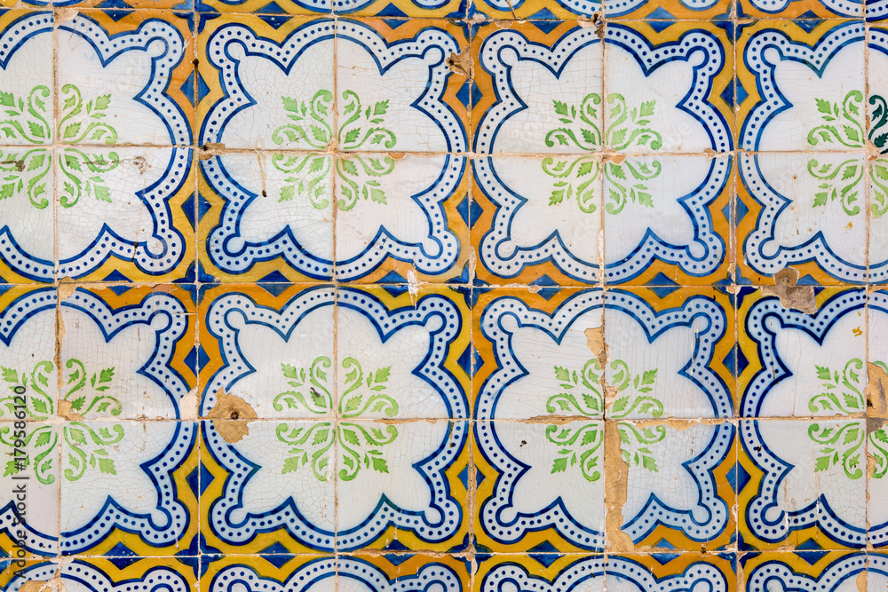 Typical traditional ceramic tiles 