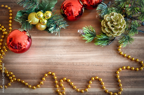 Christmas decorations and background