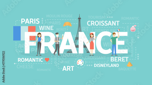 France concept illustration.