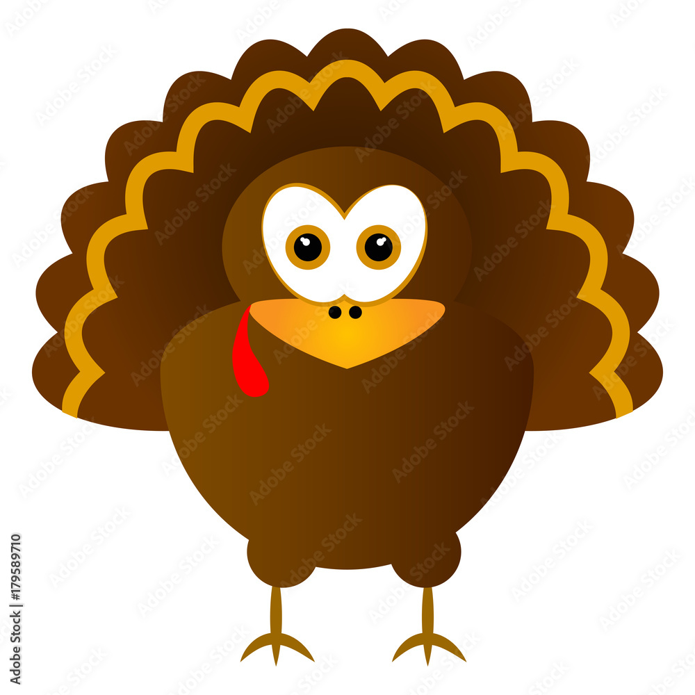 Turkey isolated on white background, Thanksgiving day, Vector illustration Turkey isolated on white background, Thanksgiving day, Vector illustration