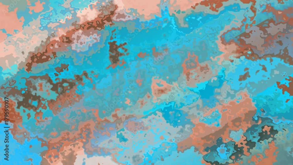 abstract animated stained background seamless loop video - turquoise blue, brown and old pink colors abstract animated stained background seamless loop video - turquoise blue, brown and old pink colors