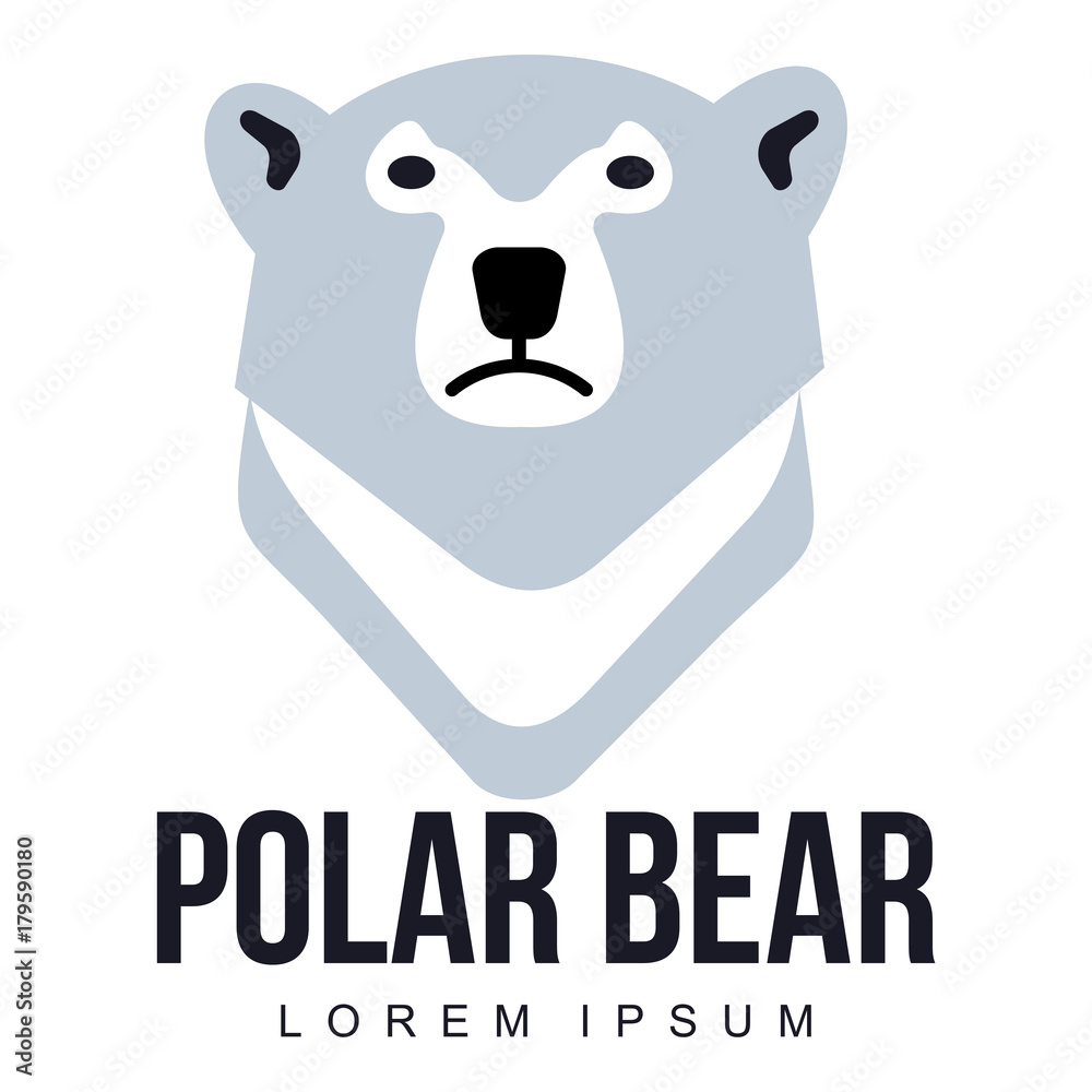 Naklejka premium Polar bear logo