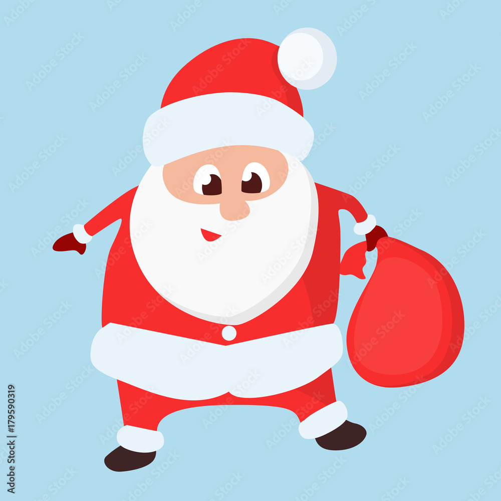 Isolated funny Santa. Isolated funny Santa.