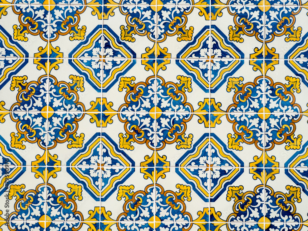 Typical traditional ceramic tiles 