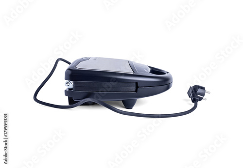 Waffle maker on white background
