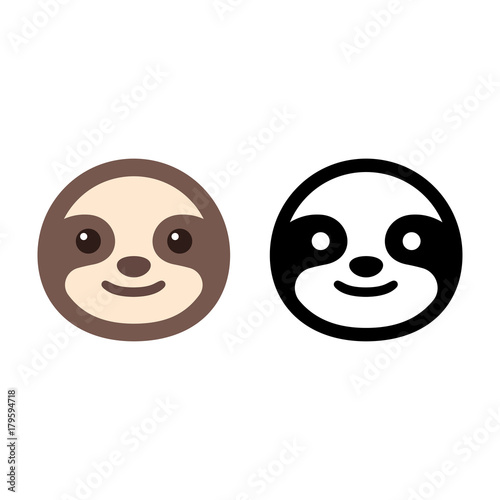 Sloth face icon