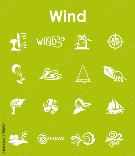 Set of wind simple icons