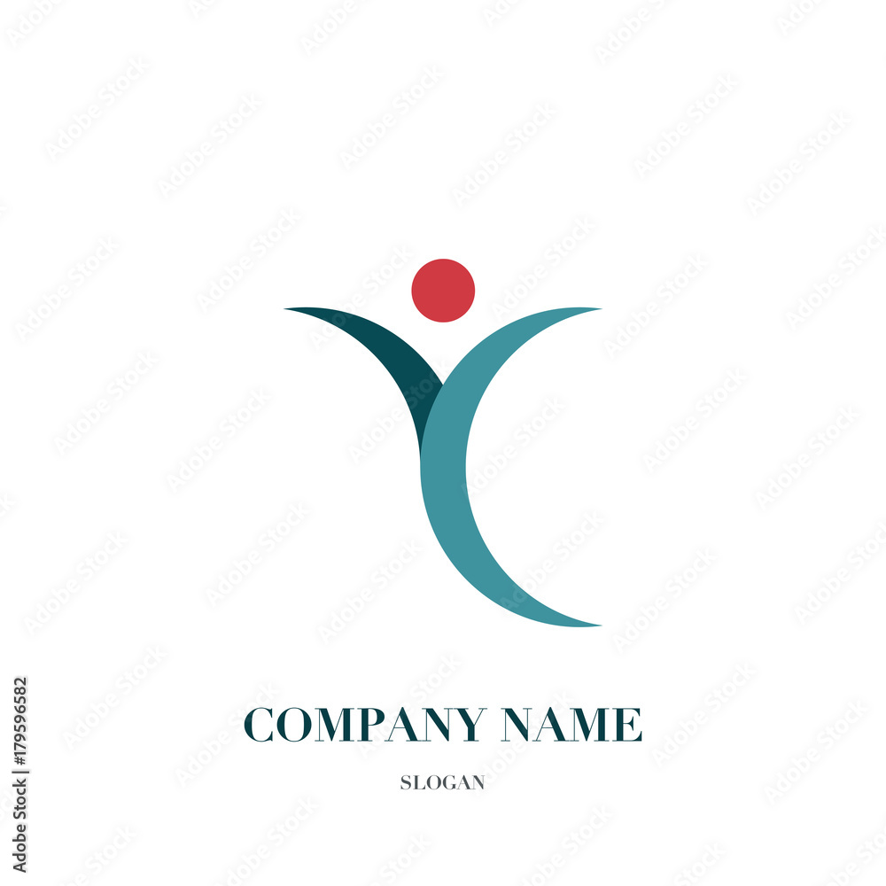 Happy fun people, healthy life logo, icon design Happy fun people, healthy life logo, icon design