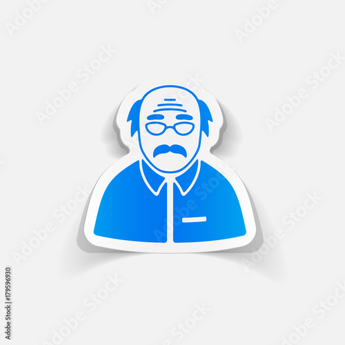 realistic design element. senior citizens