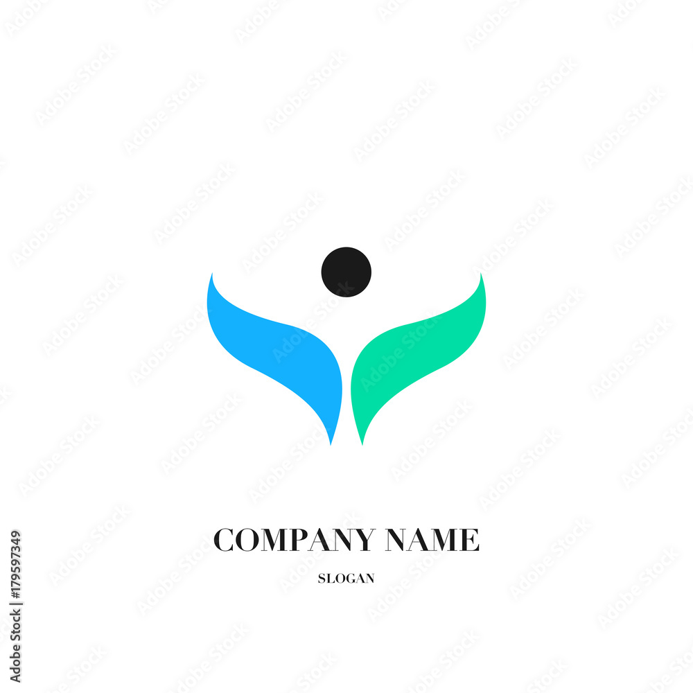 Happy fun people, healthy life logo, icon design Happy fun people, healthy life logo, icon design