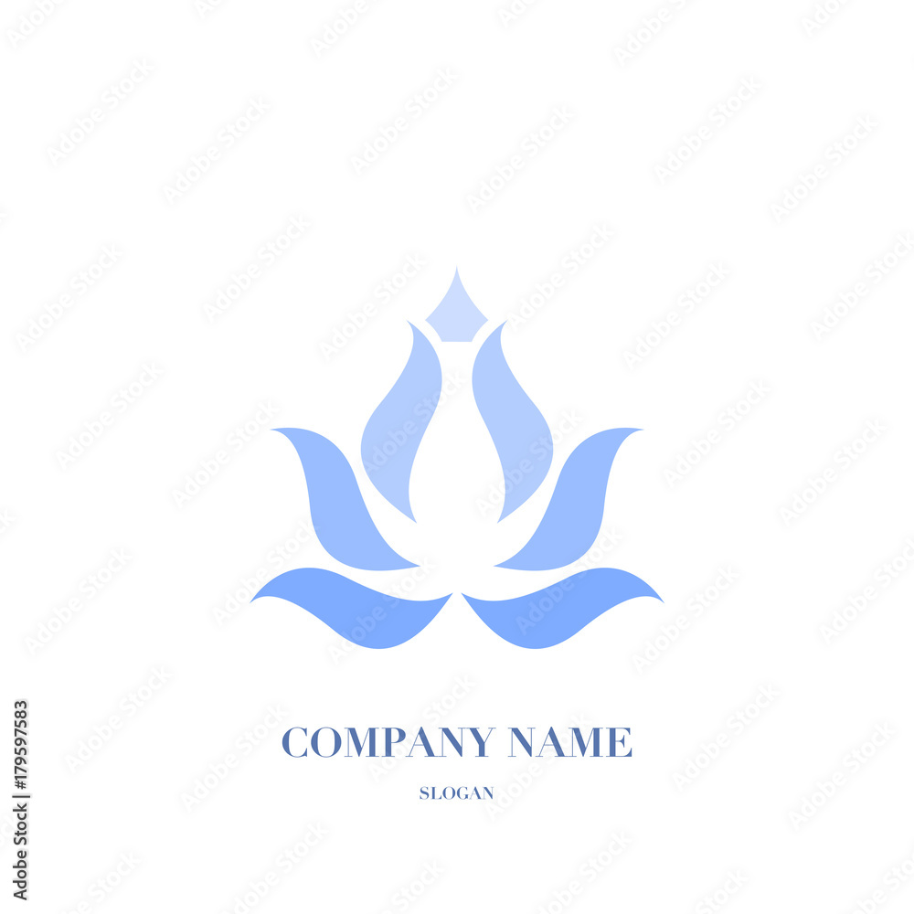 Abstract lotus flower logo design vector illustration for beauty spa salon Abstract lotus flower logo design vector illustration for beauty spa salon