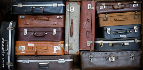 Retro Vintage Travel Luggage Suitcases © ahmetcigsar