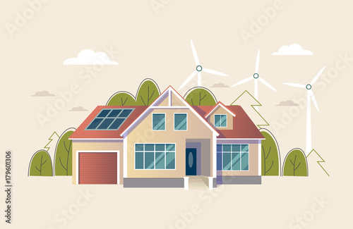 Green energy an eco friendly traditional and modern house