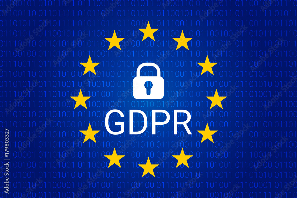 GDPR - General Data Protection Regulation. Vector