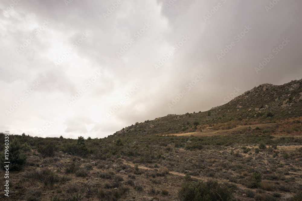 Landscape of mountain and cloudy sky. Landscape of mountain and cloudy sky.