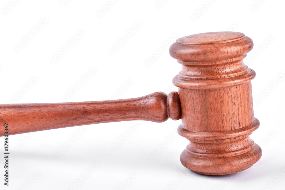 Judge gavel isolated on white background. Wooden gavel isolated over white. Judge gavel isolated on white background. Wooden gavel isolated over white.