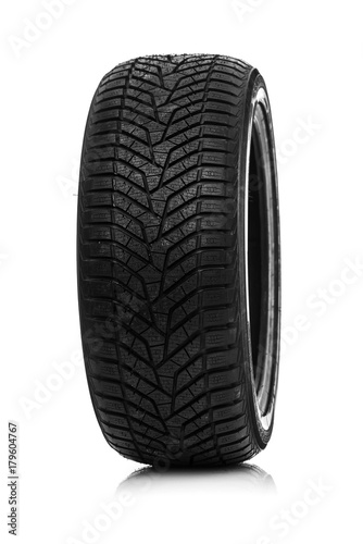 Winter tire on a white background.