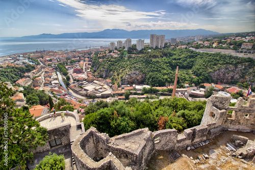 Rijeka - panoramic view from Trsat Castle - Croatia photo
