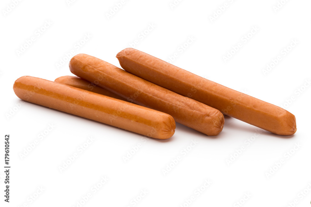 Fresh sausage isolated over white background. Fresh sausage isolated over white background.