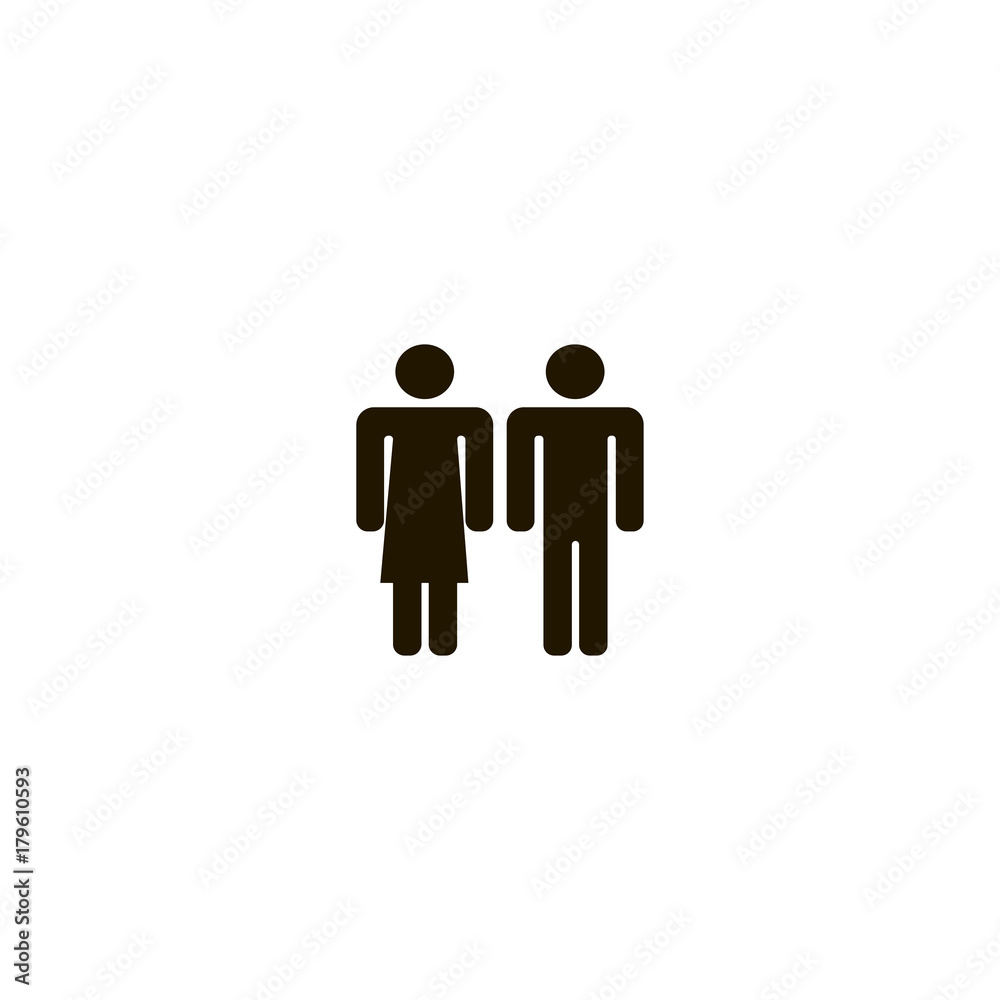 man and woman icon. flat design man and woman icon. flat design