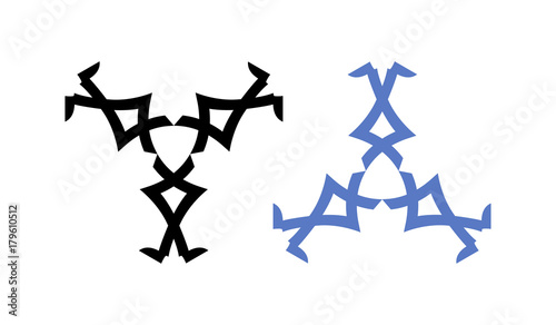 Wiccan Symbol in Black and ...