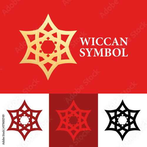 Set of Style Flat Wiccan Symbols