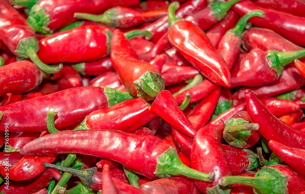 Red chili pepper as background