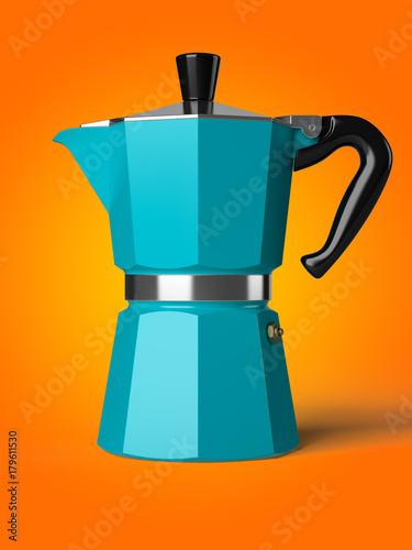 Vintage coffee pot isolated on a background 3D rendering
