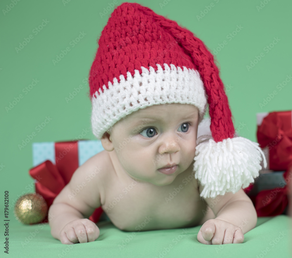 Christmas, Happy baby crawling Christmas, Happy baby crawling